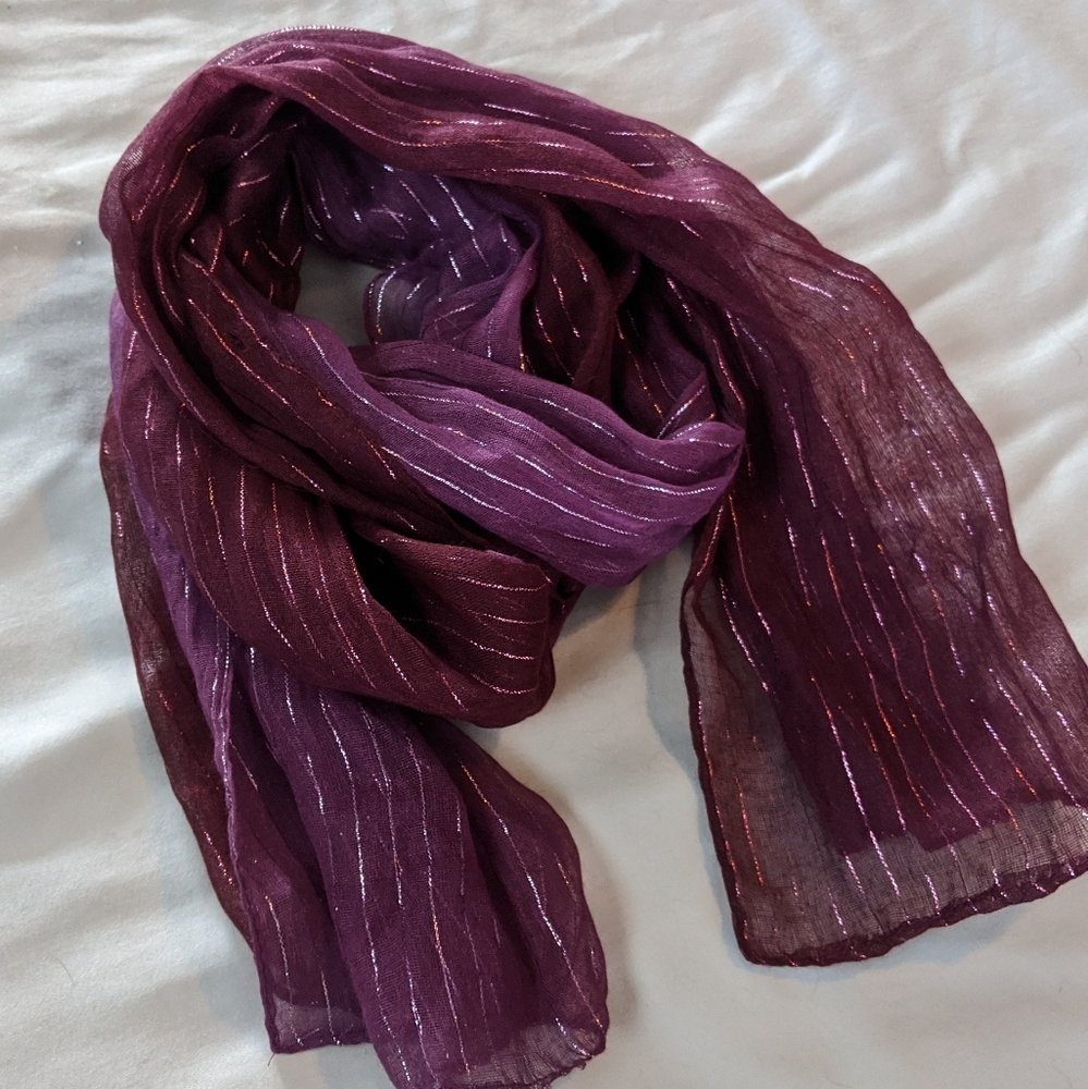3/$20 Purple Metallic Scarf